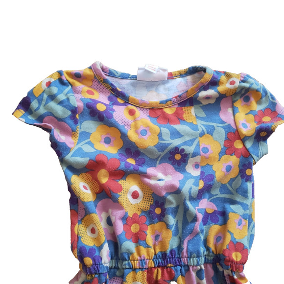 LuLaRoe Girl's Mae Dress Size 4 Floral Print with Pockets - Picture 5 of 7